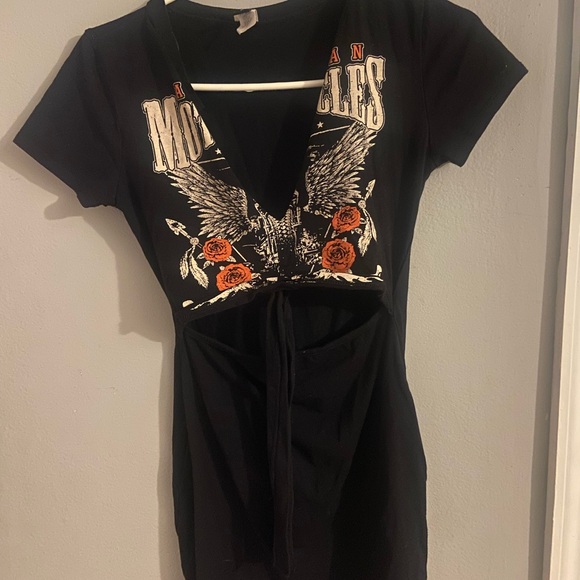 Windsor Black Graphic Mini Dress - Picture 1 of 2